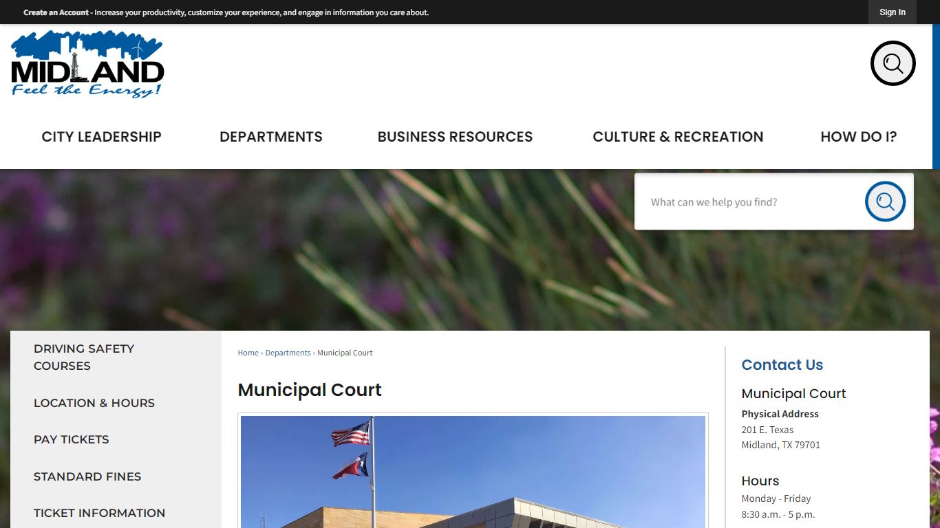 Municipal Court | Midland, TX - Official Website
