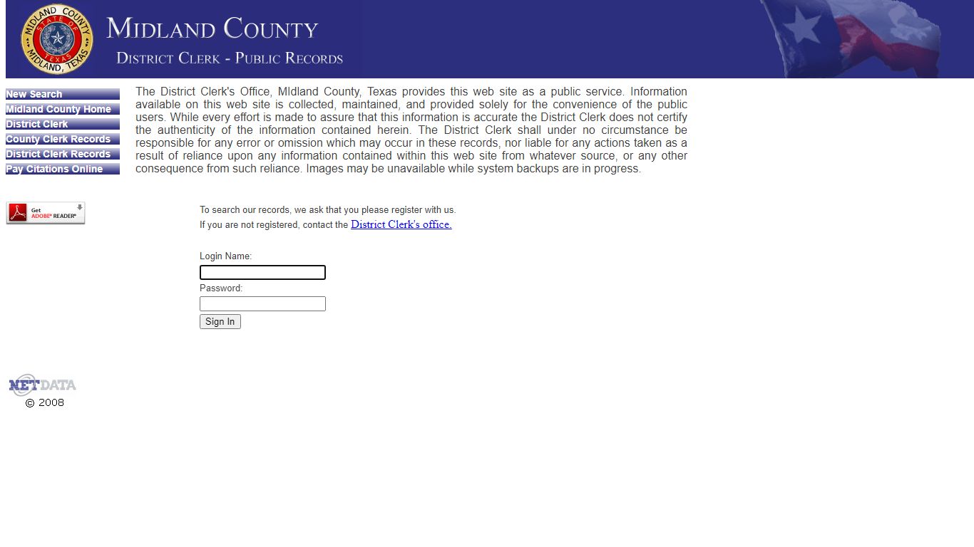 District Clerk Public Records - Midland County, Texas